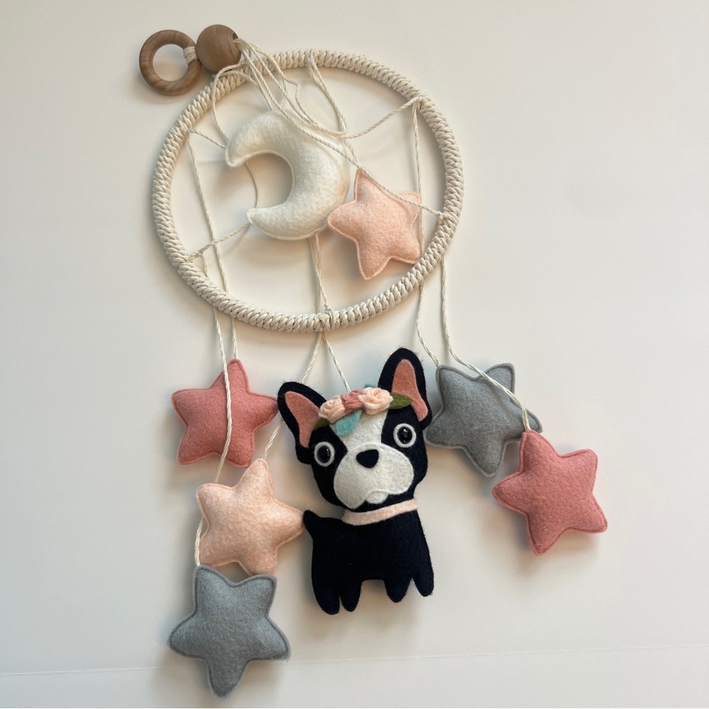 Handmade French Bulldog Mobile for Nursery